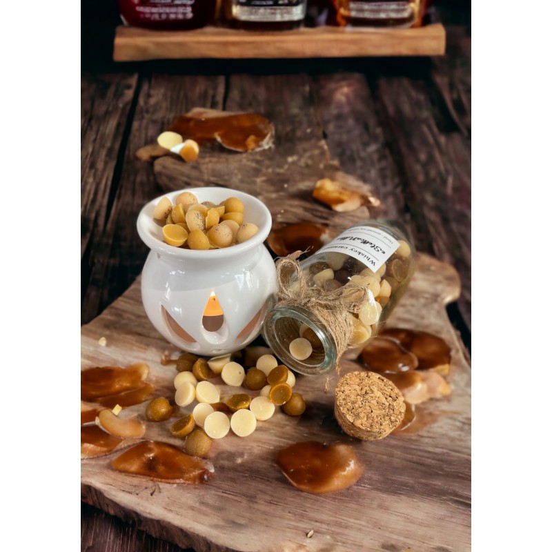 Σταγόνες wax melts με άρωμα ''Whiskey Caramel'' σε μπουκαλάκι με φελλό